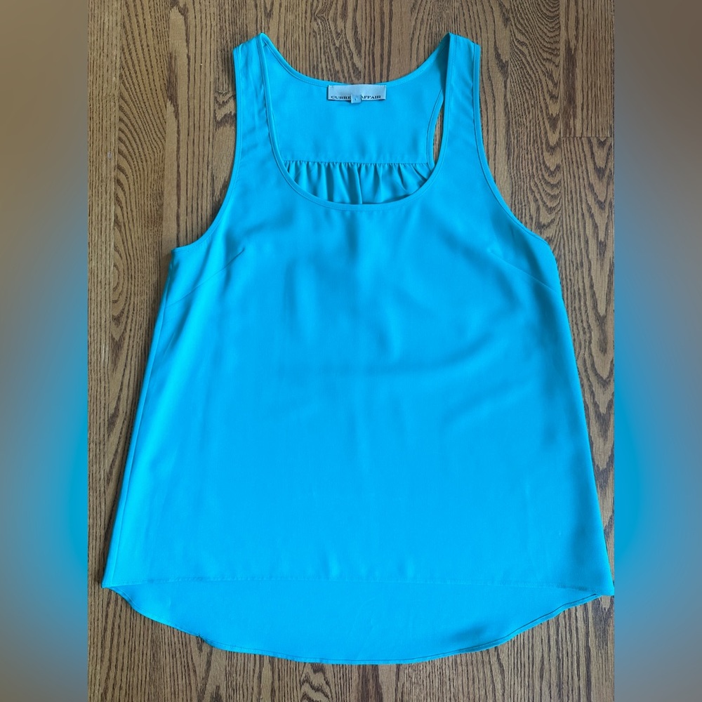 Turquoise Current Affair Sleeveless Blouse